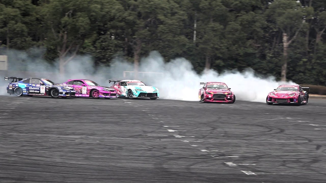 【5台で団体ドリフト】2025 D1GP KickOff Drift キックオフドリフト 2025 Tokyo Auto Salon 東京オートサロン