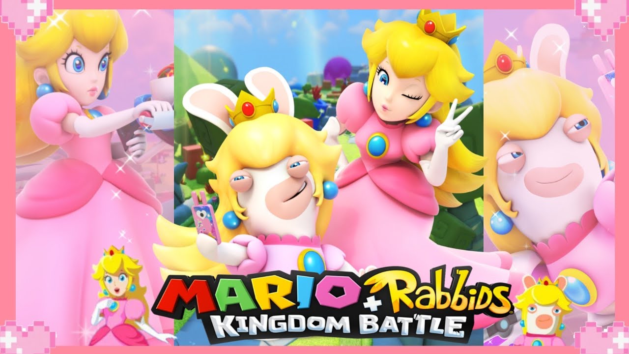 🌸 Mario + Rabbids Kingdom Battle - all peach and rabbid peach scenes and gameplay 💗