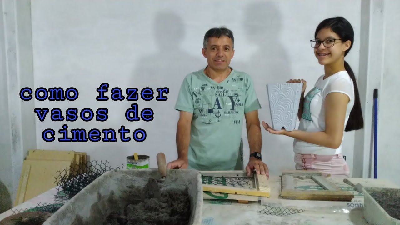 Como fazer vasos de cimento - Artes Antônio Carlos Feat. Artes Nailane Sousa