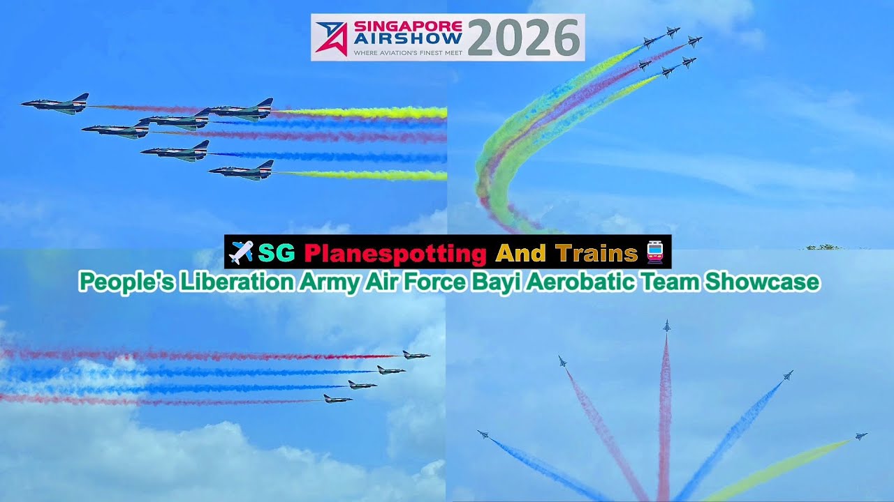 [Final Show] Singapore Airshow 2026 PLA Air Force Bayi Aerobatic Team Aerial Displays Showcase