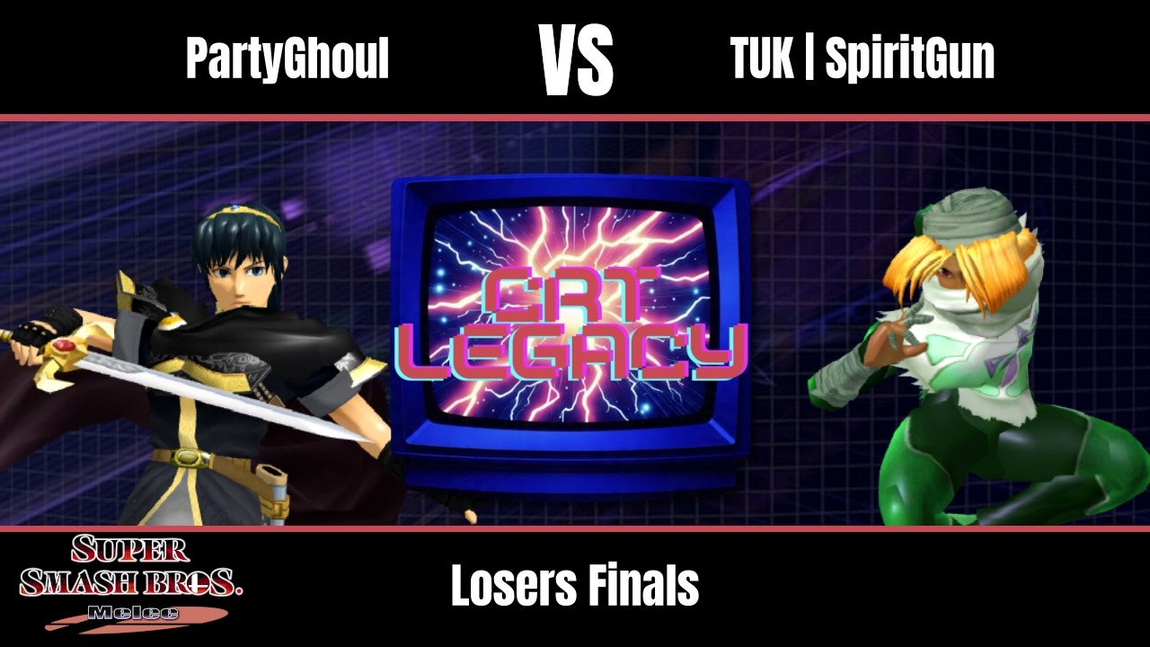 PartyGhoul (Marth) vs TUK | SpiritGun (Sheik) - Melee Losers Finals - CRT Legacy #21