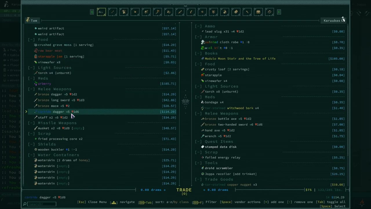 Caves of Qud, any% speedrun success on attempt 2