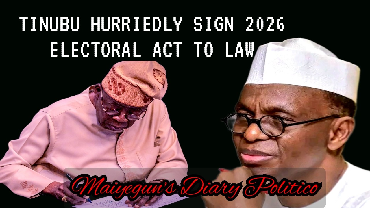 UPDATE: Tinubu Signed New Electoral Bill To Law Under 24hrs; DSS Arrested el-rufai, ICPC Detains Him
