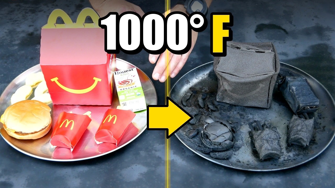 What’s Left of a Happy Meal After 1000°F?