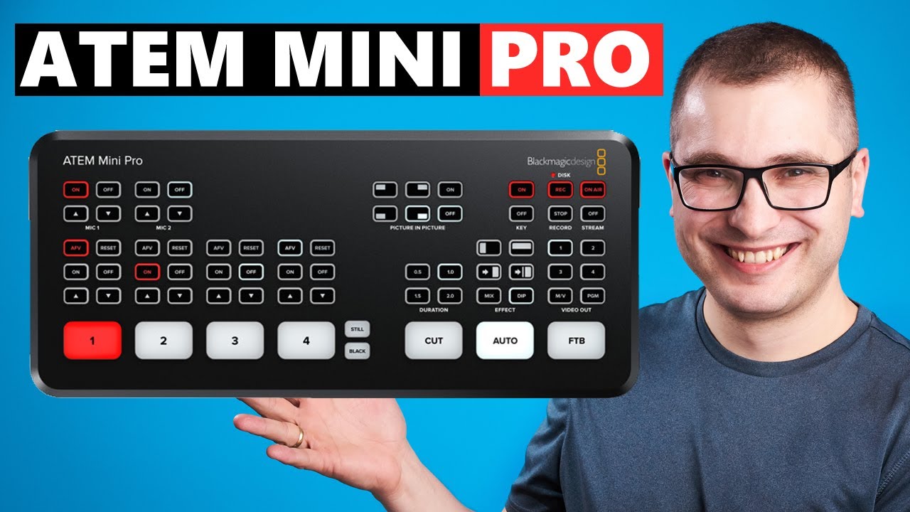 Обзор ATEM MINI PRO, проверка возможностей, обзор функций. Как сделать трансляцию пошагово