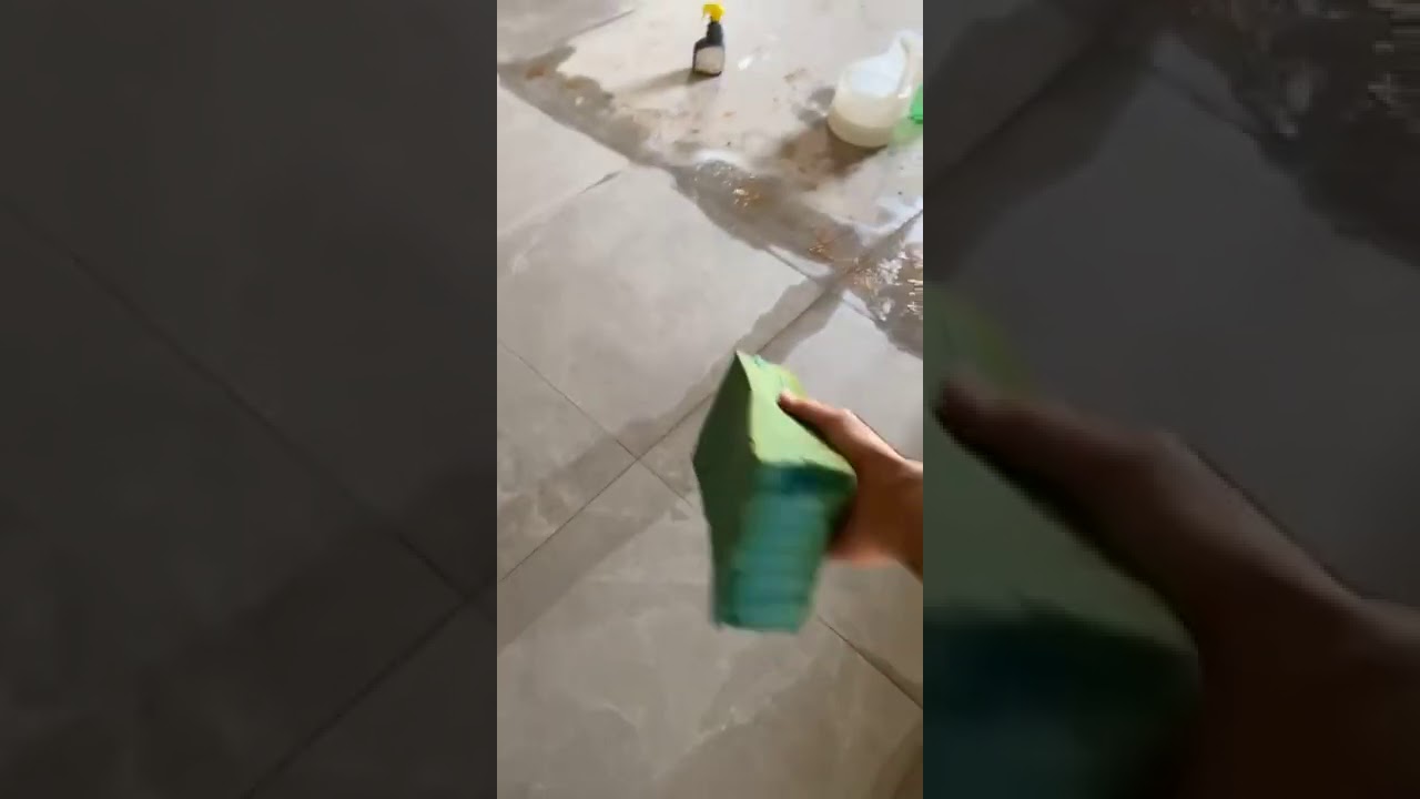 تنظيف البلاط من بقايا الترويبة | مساعد القفاري