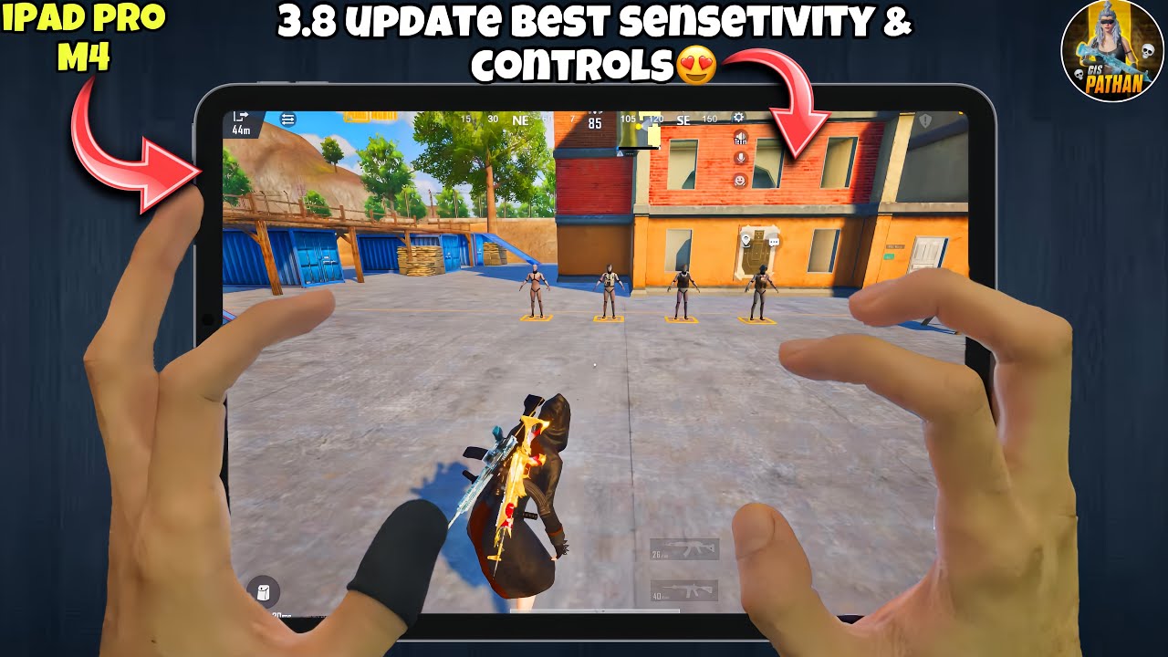 Best sensitivity 3.8 update😍!! iPad Pro m4 😍 PUBG HANDCAM Smooth + 120 FPS 🔥 pubg test / Gameplay