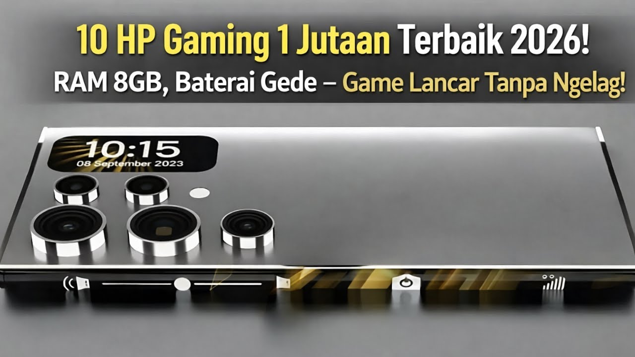 10 HP Gaming 1 Jutaan Terbaik 2026! RAM 8GB, Baterai Gede Game Lancar Tanpa Ngelag!
