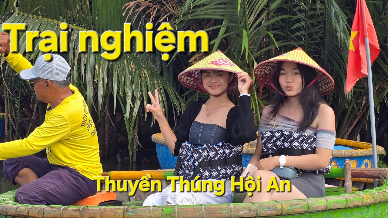 Dẫn Khách Campuchia Trải Nghiệm Ngồi Thuyền Thúng Hội An - Vietnam Landtours 