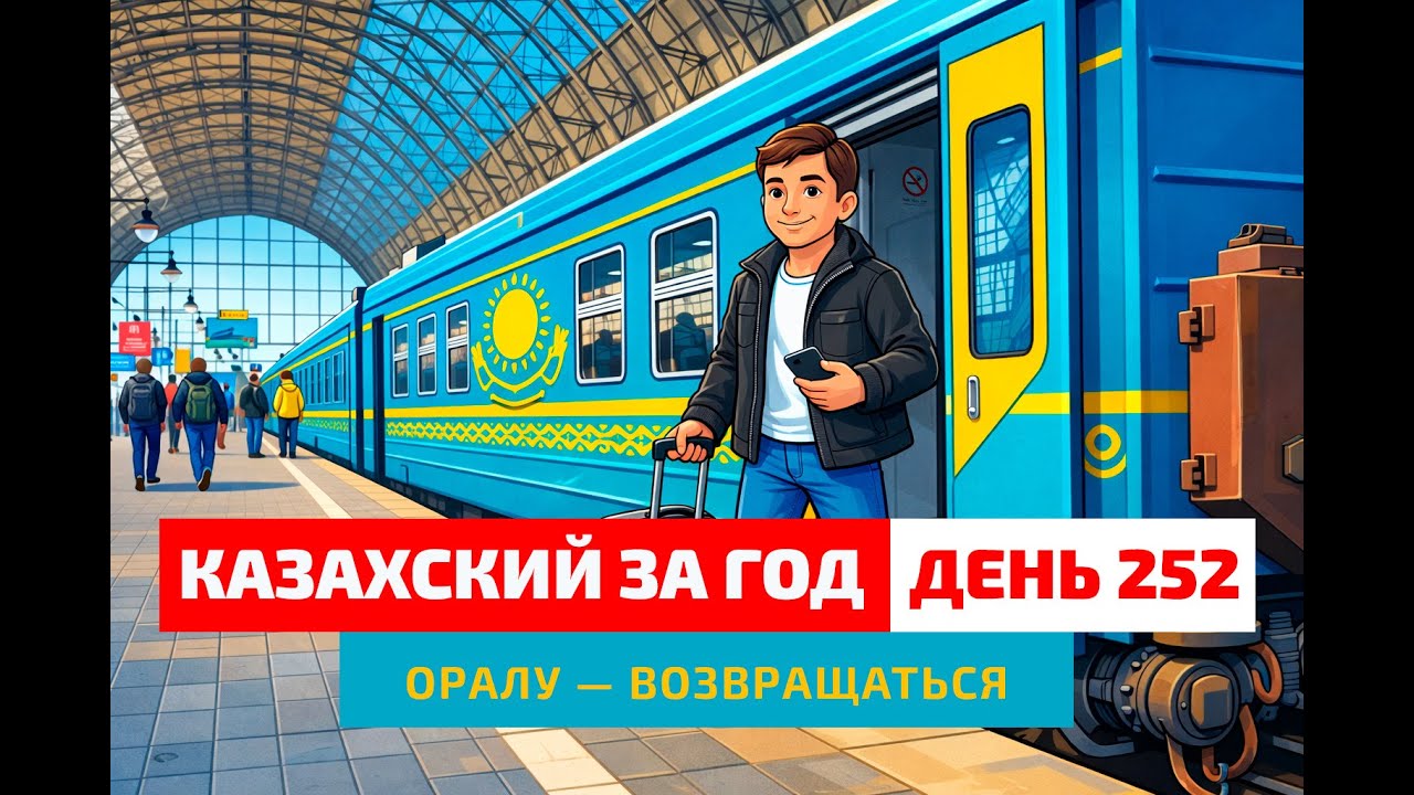 🧳 День 252 — Возвращаться домой или остаться? | Глагол оралу | Казахский язык с нуля