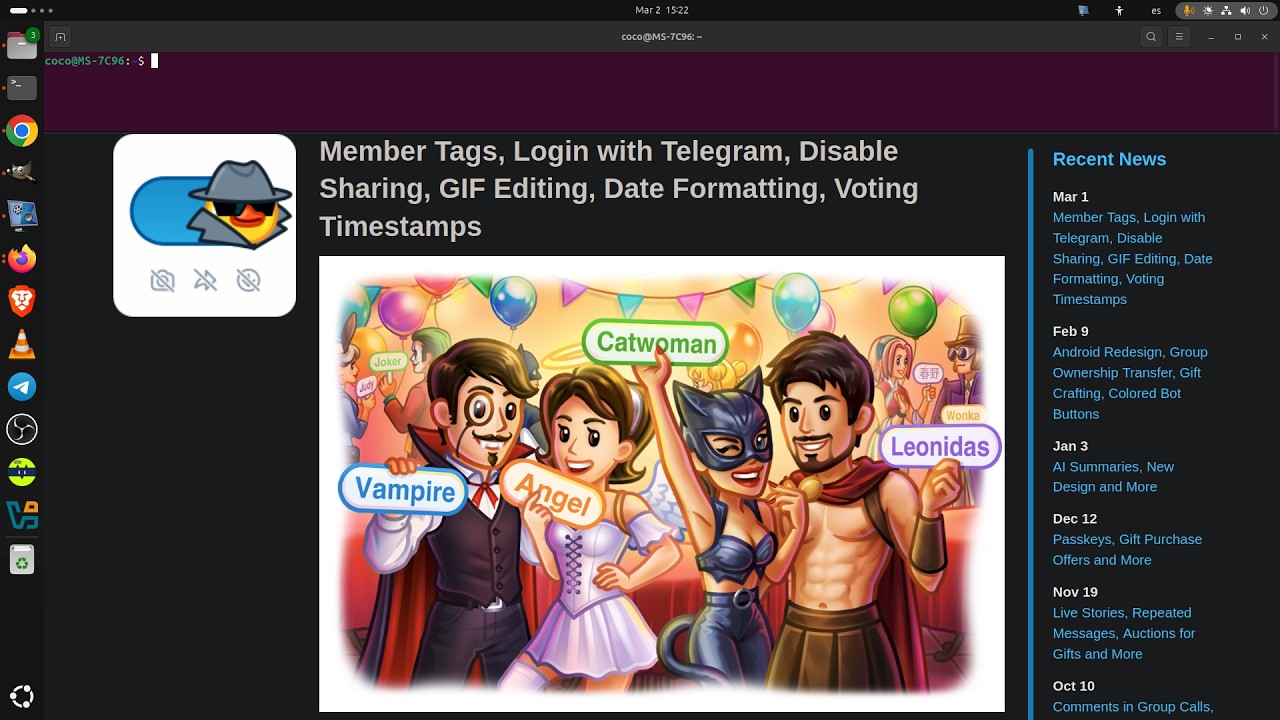 Telegram получил крупное обновление, включающее защиту от обмена файлами, метки участников и мног...