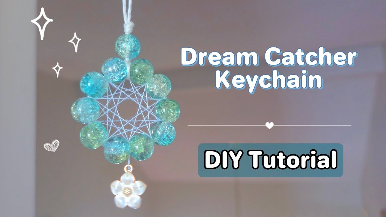 Make the most beautiful Dream Catcher Keychain with beads! ✨ Easy detail tutorial #diy #dreamcatcher
