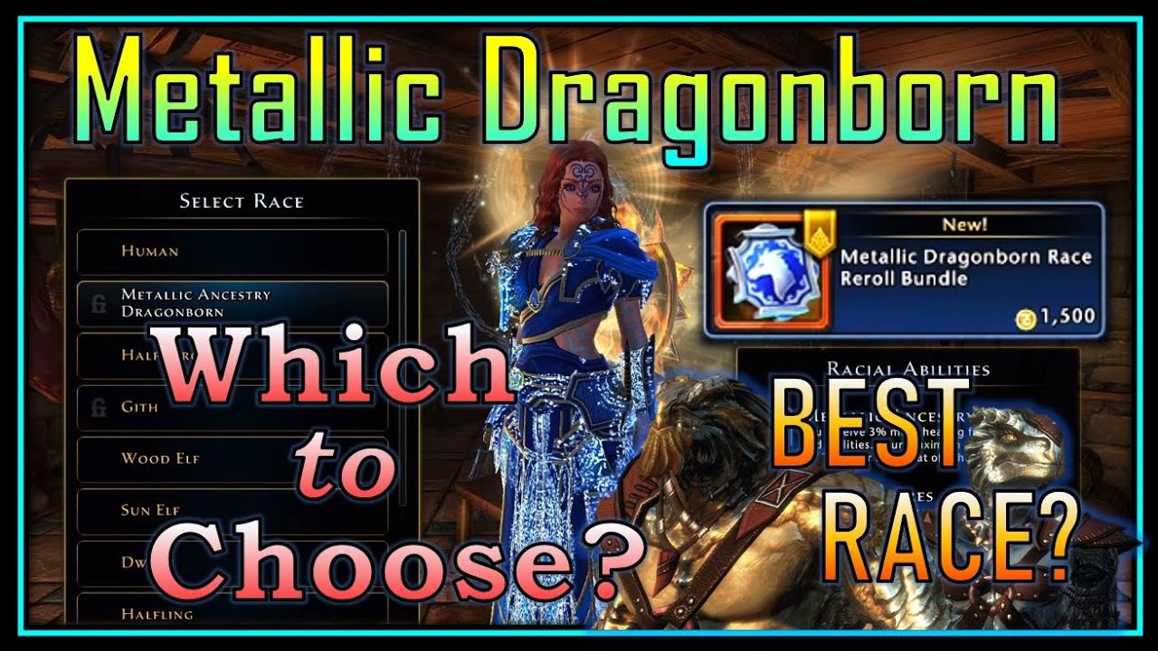 Is the Metallic Dragonborn BEST Race to Use? Comparing Races for Dps, Healing & Tanking, Neverwinter