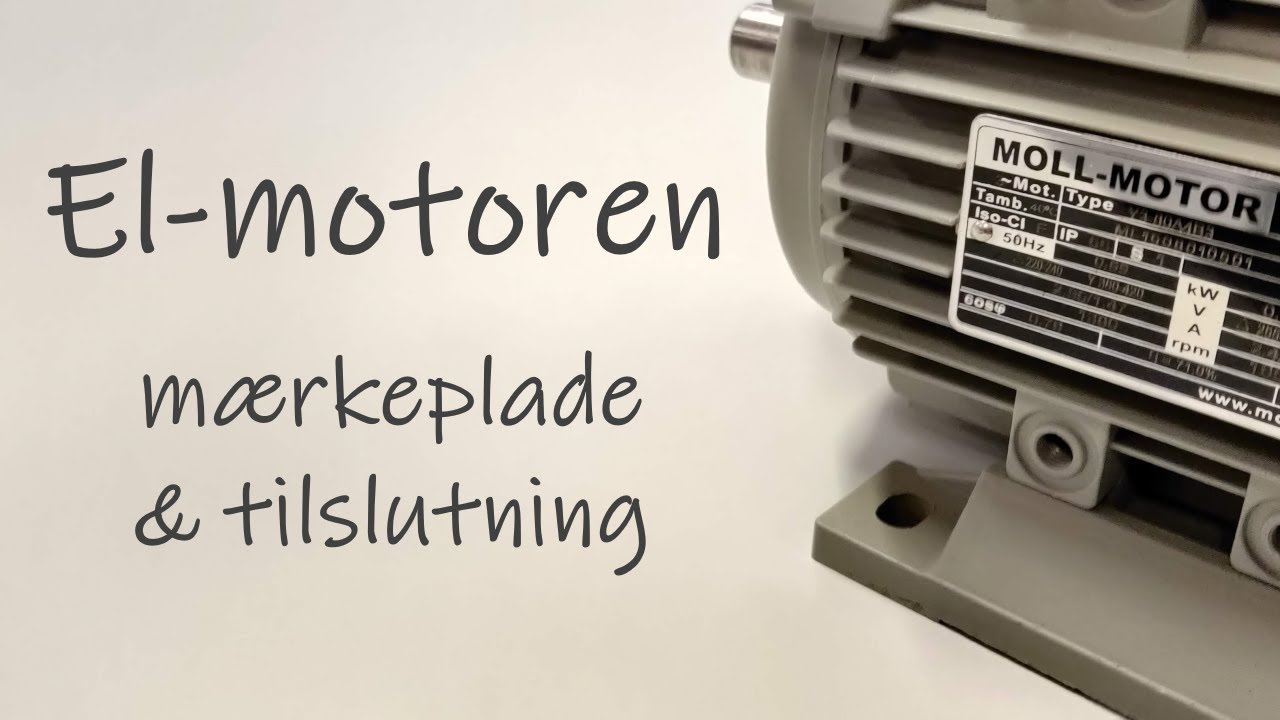 El-motorens mærkeplade
