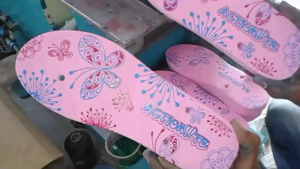 Footwear printing machines, hawaai, Eva, shoes, leather, insoles, Shoe Sole, Chapple, straps