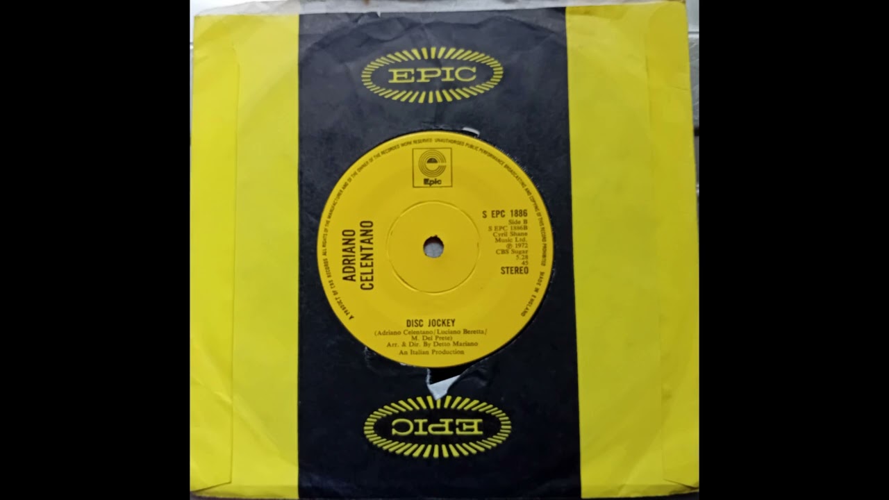 Adriano Celentano - Disc Jockey (1972 Epic S EPIC 1886 b-side) Vinyl rip
