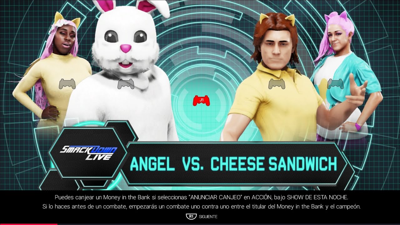 WWE 2k19 Angel vs Cheese Sandwich 