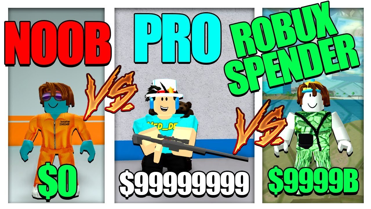 NOOB vs PRO vs ROBUX SPENDER in MAD CITY! *FUNNY* (Roblox)