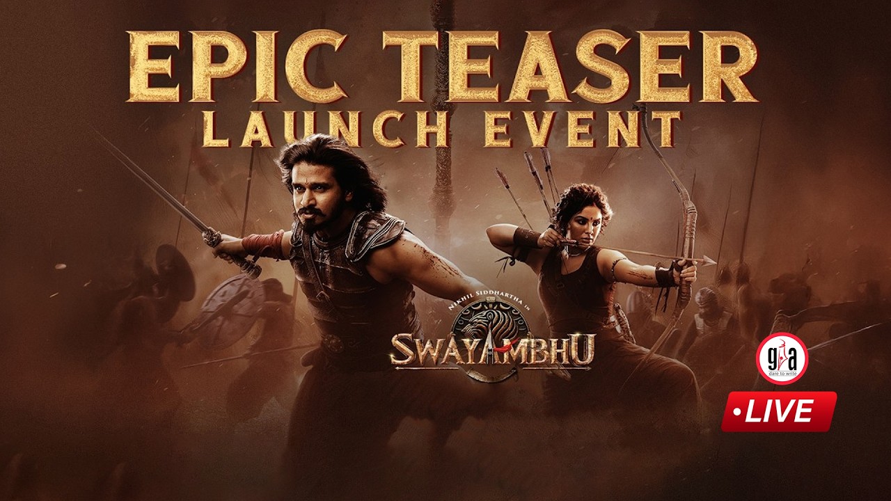 LIVE : Swayambhu EPIC Teaser Massive Launch Event | Nikhil Siddhartha |Samyukta | Nabha |greatandhra