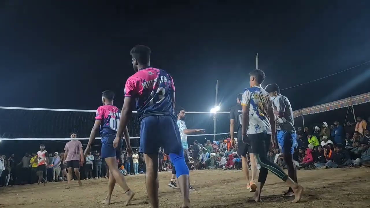 2nd Set volleyball match holalkere vs arehalli volleyball match