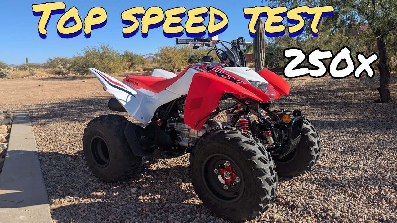 Honda TRX 250x top speed test - as requested.