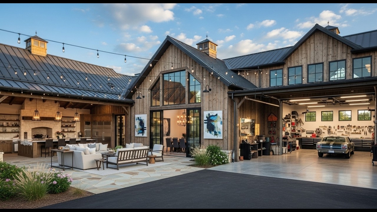 Tour a Dogtrot Barndominium Homes Designed for Elegant Living