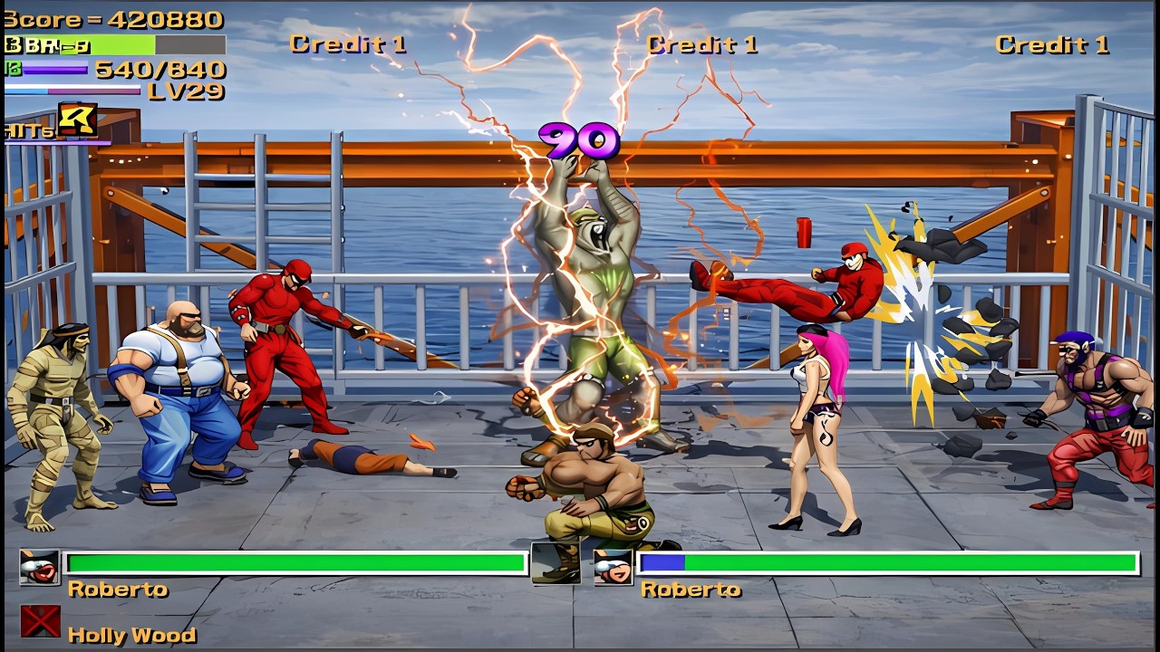 Final Fight LNS Fifth Stage THE INDUSTRIAL AREA Playing as Blanka