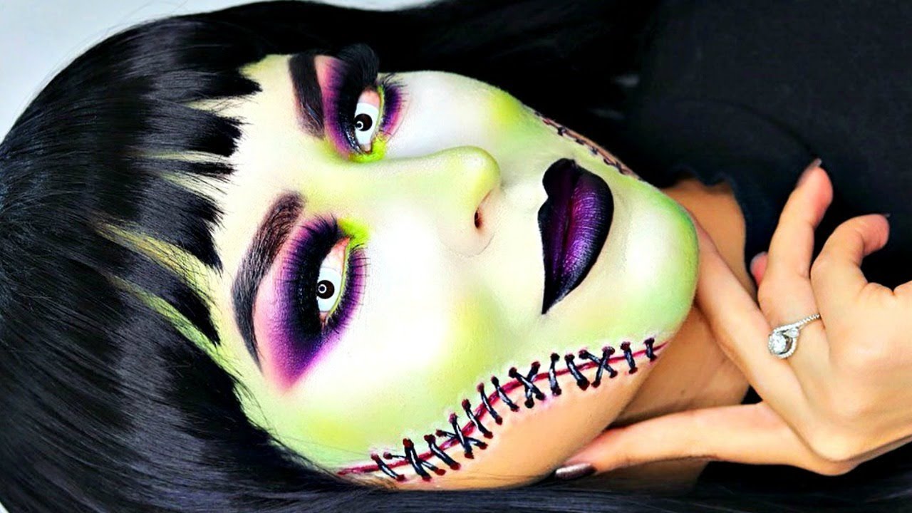 Glam Bride of Frankenstein Makeup Tutorial | Halloween Makeup 2018