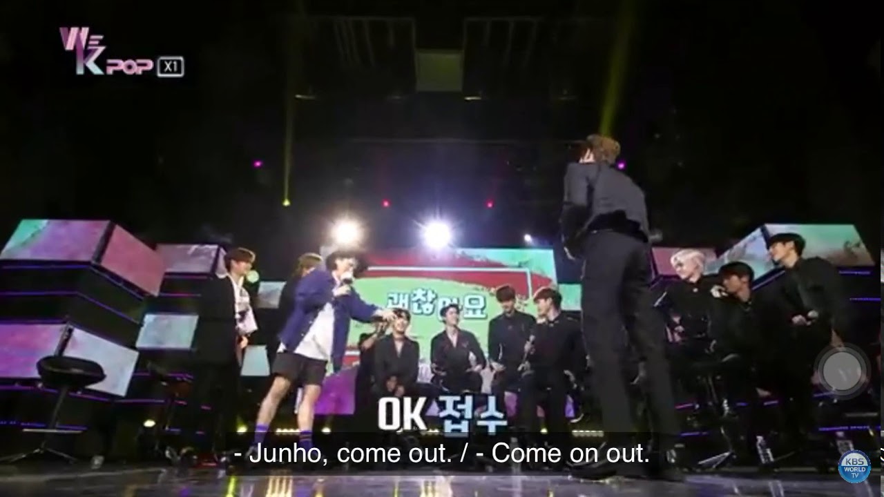 X1 Wooseok being defeated by X1 Junho 🤣