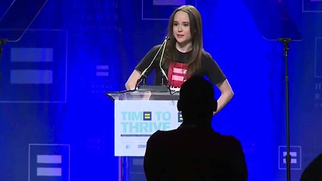 Ellen Page's coming out at the Human Right Campaign 