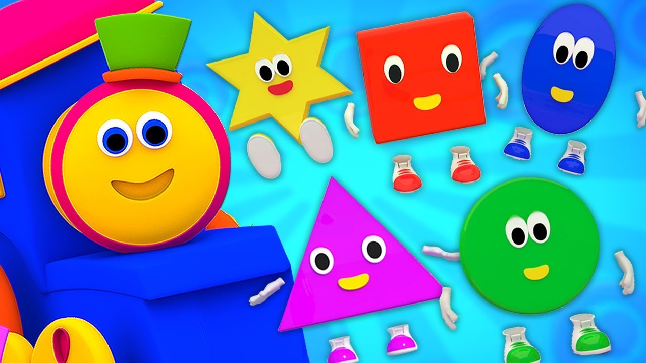 Bob el tren | cinco peque&ntilde;as formas | canciones para ni&ntilde;os | Five Little Shapes | Kids Tv Espa&ntilde;ol