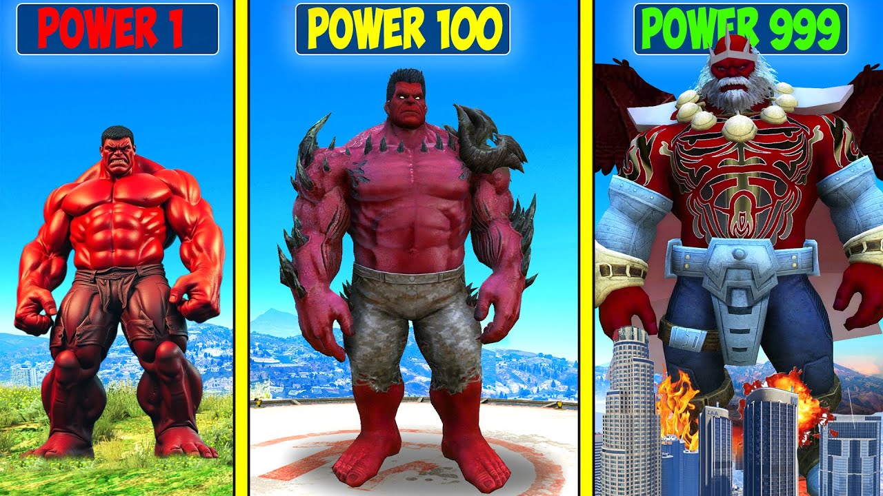 Upgrading RED HULK to GOD RED HULK in GTA 5!