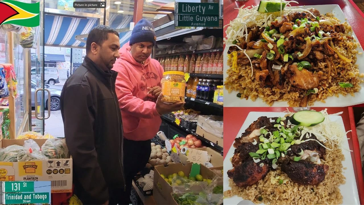 🇬🇾New York City Trip shopping on Liberty Avenue Having Lunch From Jade 2 And Kaieteur Restaurant🇬🇾