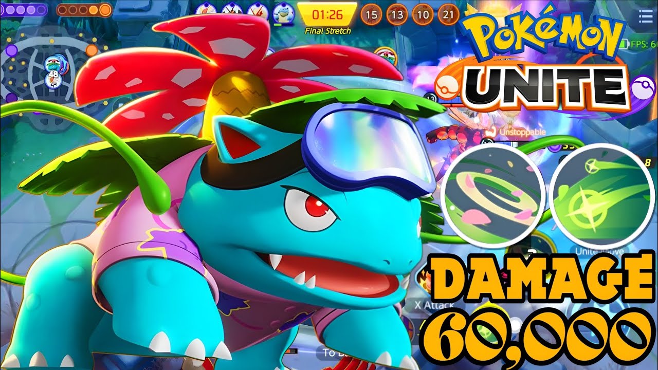 Pokemon Unite S34 VENUSAUR 10 Kills Legend Solo Queue 60K Damage Random Gameplay Hindi 2026