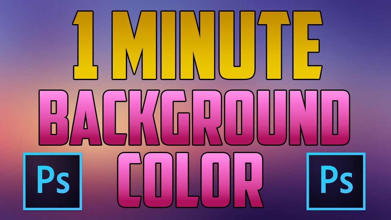 Photoshop CC - How to Change Background Color