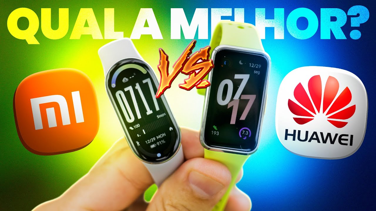 QUAL O MELHOR? XIAOMI MI BAND 10 X HUAWEI BAND 10 - QUAL A MELHOR PULSEIRA INTELIGENTE?