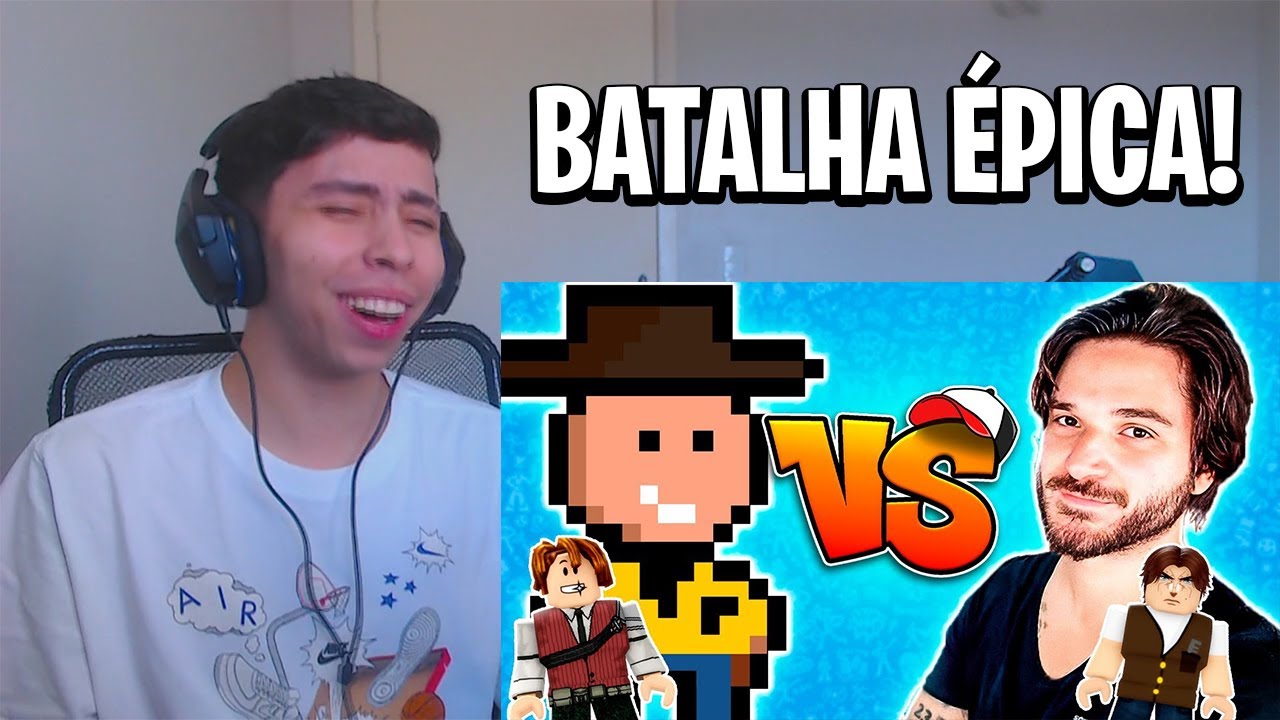 REACT Jazzghost Vs Tex HS - Batalha de Youtubers no Roblox