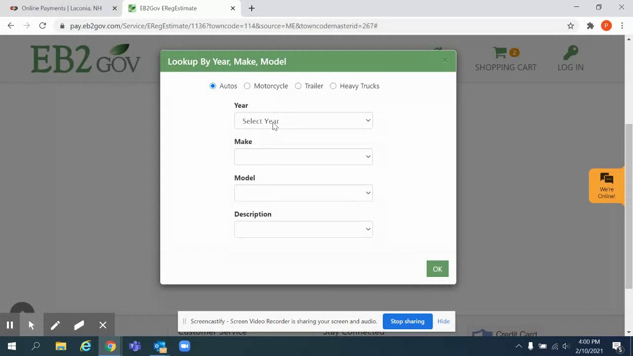 How to - Vehicle Estimate and Registration