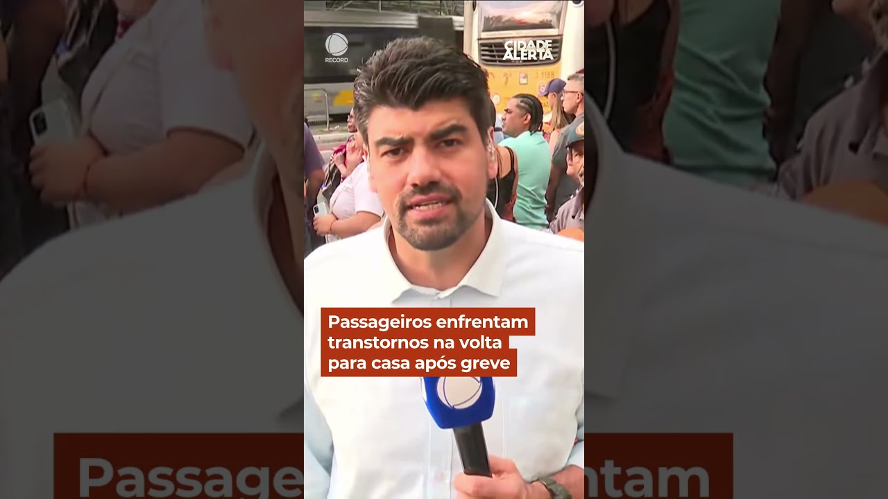Passageiros enfrentam transtornos na volta para casa ap&oacute;s greve #Shorts #CidadeAlerta