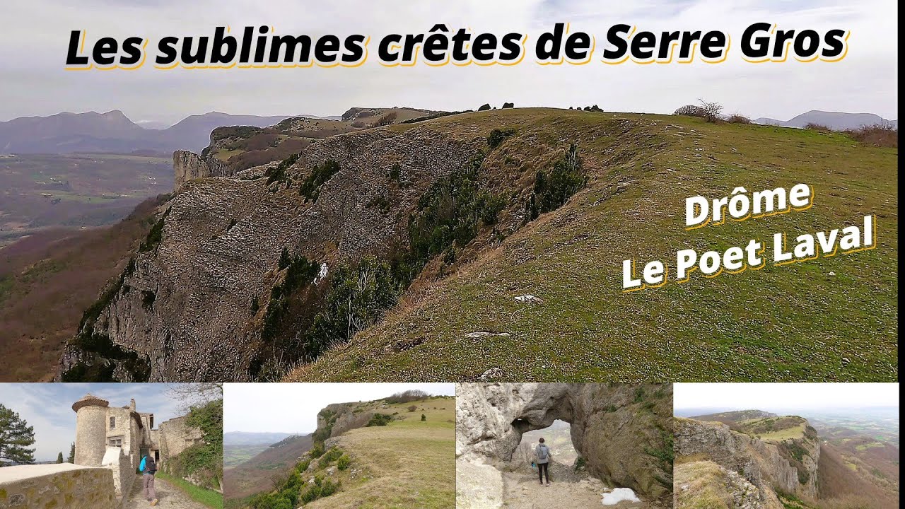 Les sublimes crêtes de Serre Gros et le trou du Furet au Poet Laval dans la Drôme