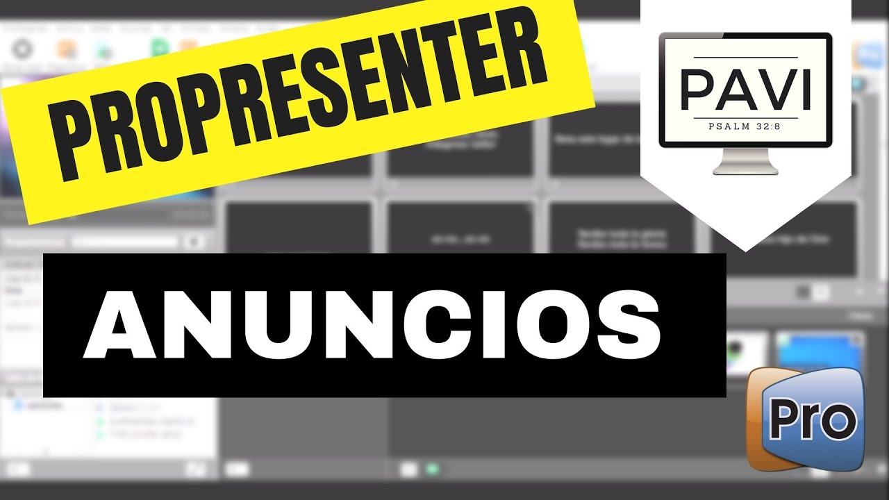 COMO PROYECTAR ANUNCIOS EN PROPRESENTER