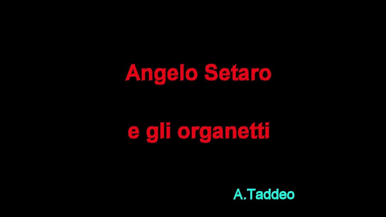 Angelo Setaro e gli organetti (anni 90)