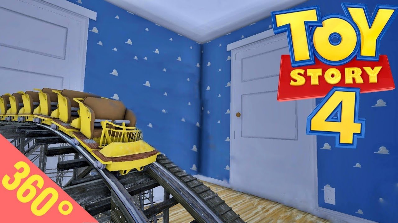 360&deg; Toy Story 4 Wooden VR Rollercoaster POV Pixar Movie themed Indoor Ride 360 도 롤러코스터 탐험 ジェットコースター