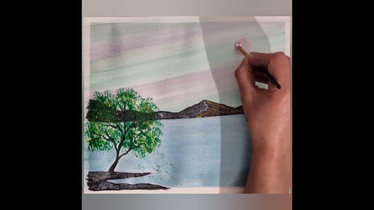 Beautiful acrylicpainting arts beginners satisfaying video step by step easy methods #shortsvideo 
