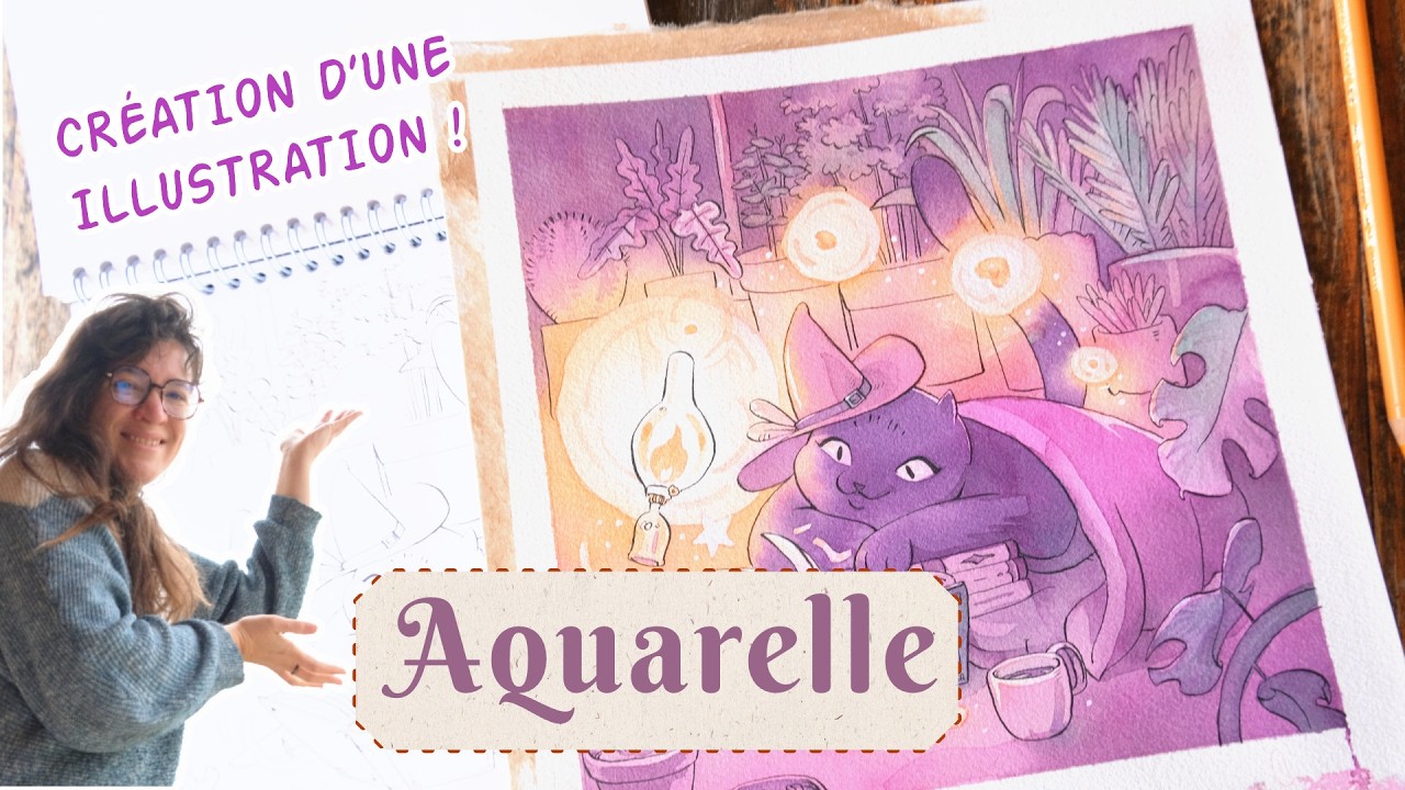 Je teste encrer au stylo plume ! Une nouvelle illustration à l'aquarelle.