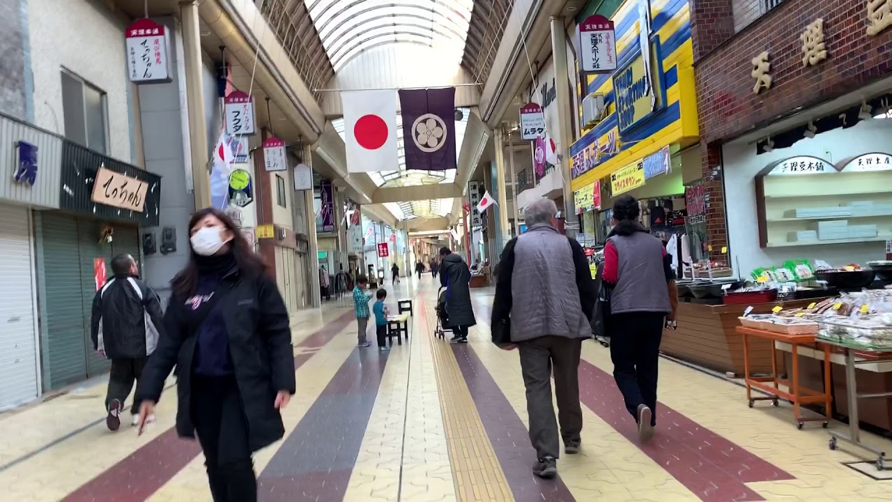天理駅前〜天理本通・天理三島本通　１往復歩き撮り　2020.01.04  (奈良県天理市)
