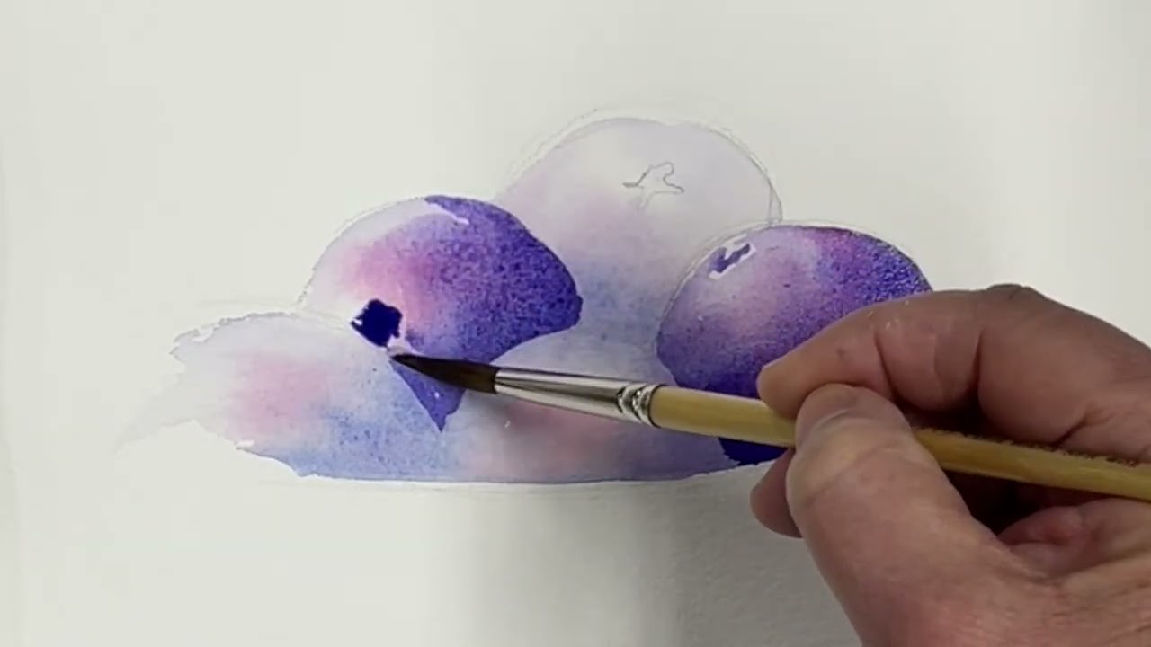 Painting Blueberries in Watercolor by Jo Ellen Reinhardt, New England School of Fine Art