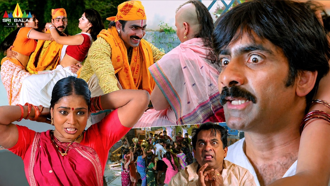 Vikramarkudu Movie Non Stop Comedy Scenes | Telugu Movie Scenes | Ravi Teja | Brahmananadam, Anushka