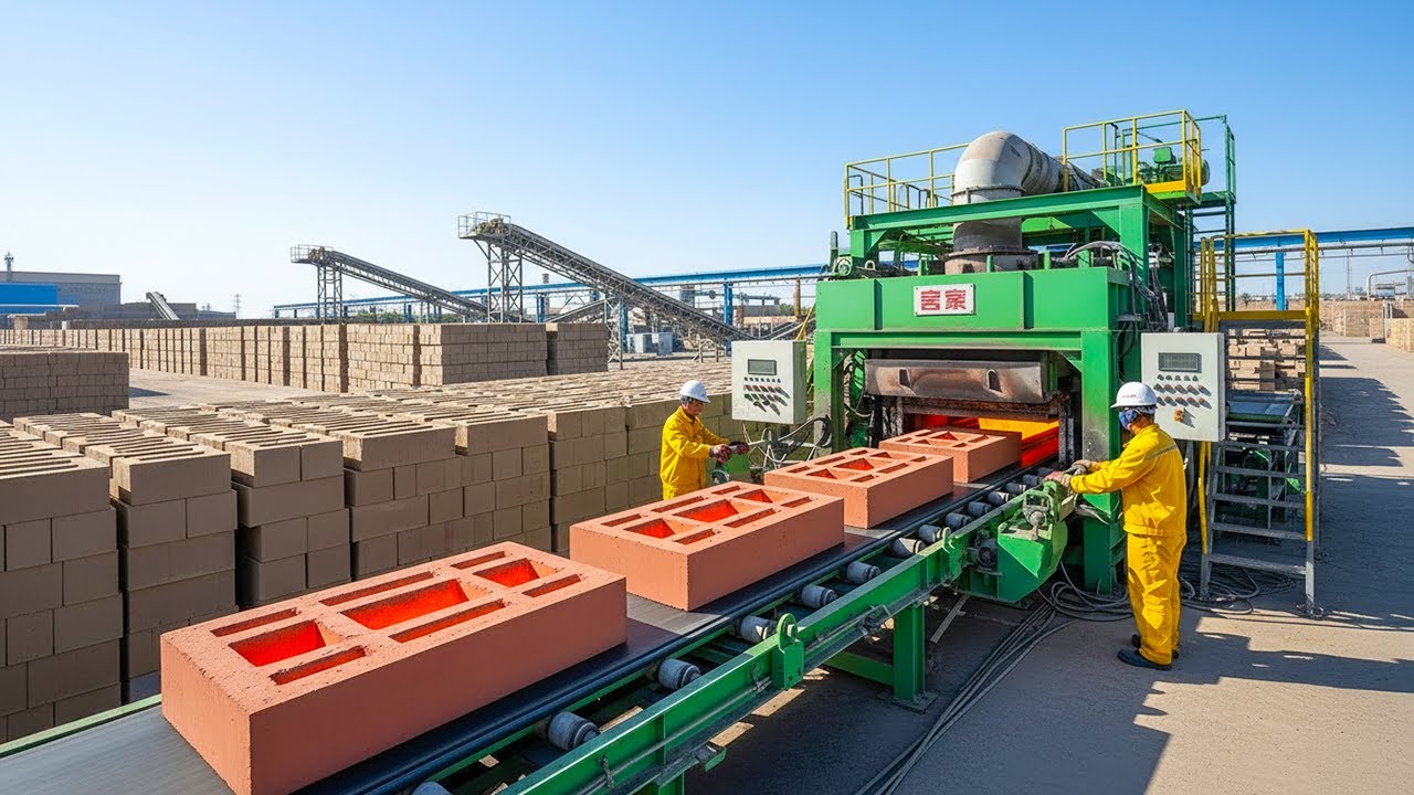 Inside a MASSIVE Clay Tile Factory: How Roof Tiles is Created! (Best Process)