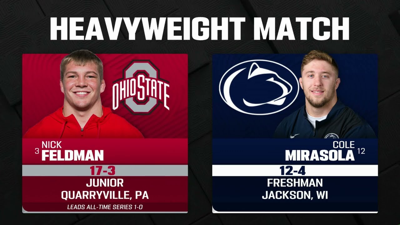 HWT: Ohio State's Nick Feldman vs. Penn State's Cole Mirasola | Penn State Wrestling